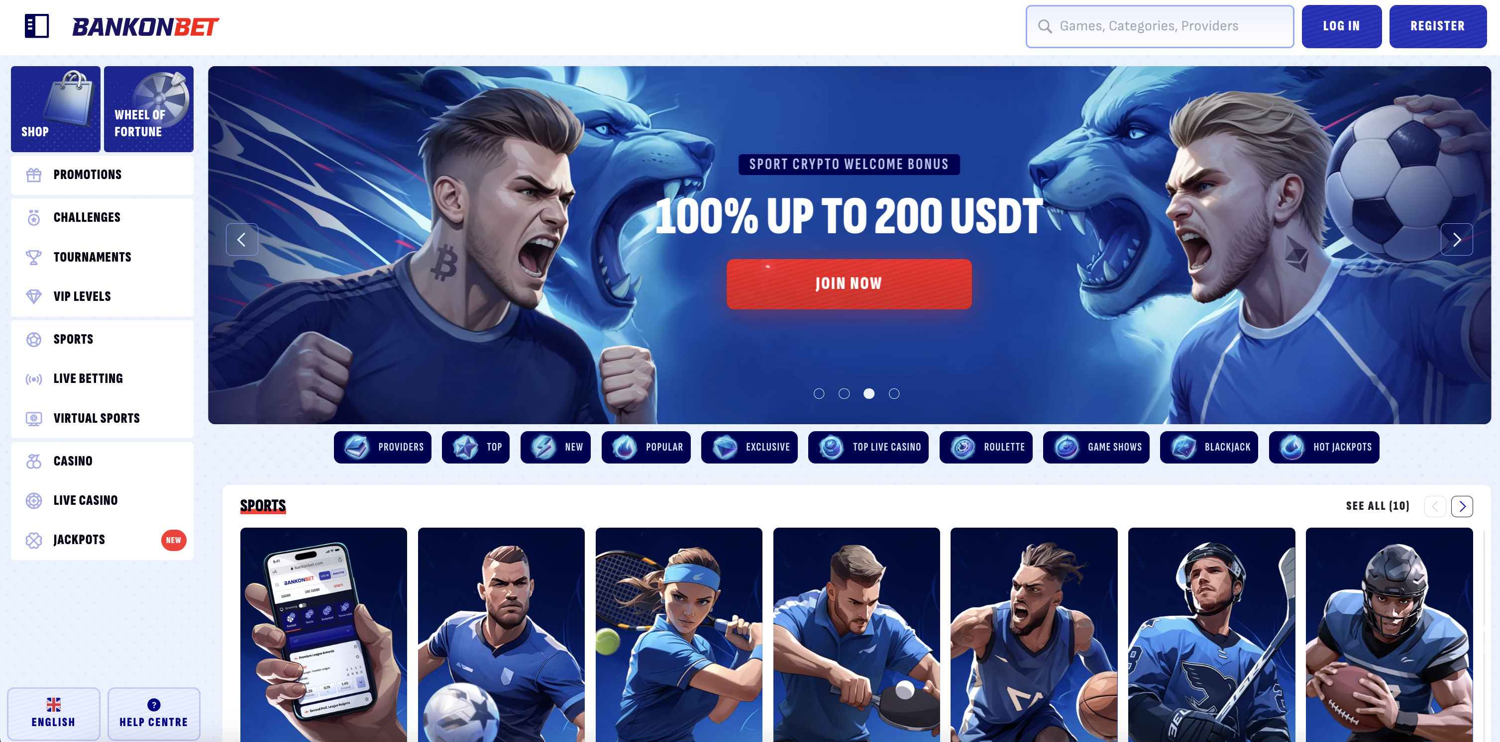 bankonbet Mobile Startseite