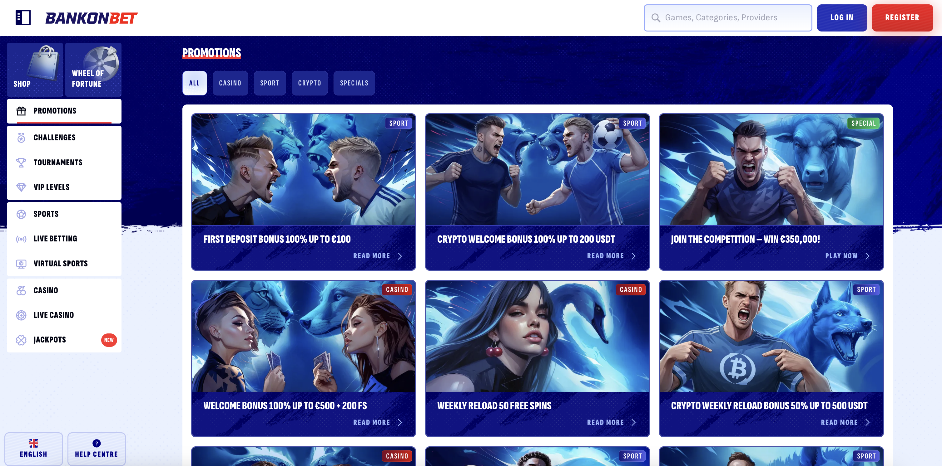 bankonbet Live Casino mobil